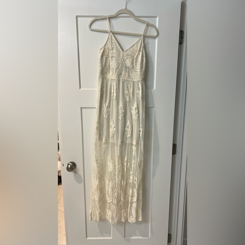 Altard State Cream Maxi Dress